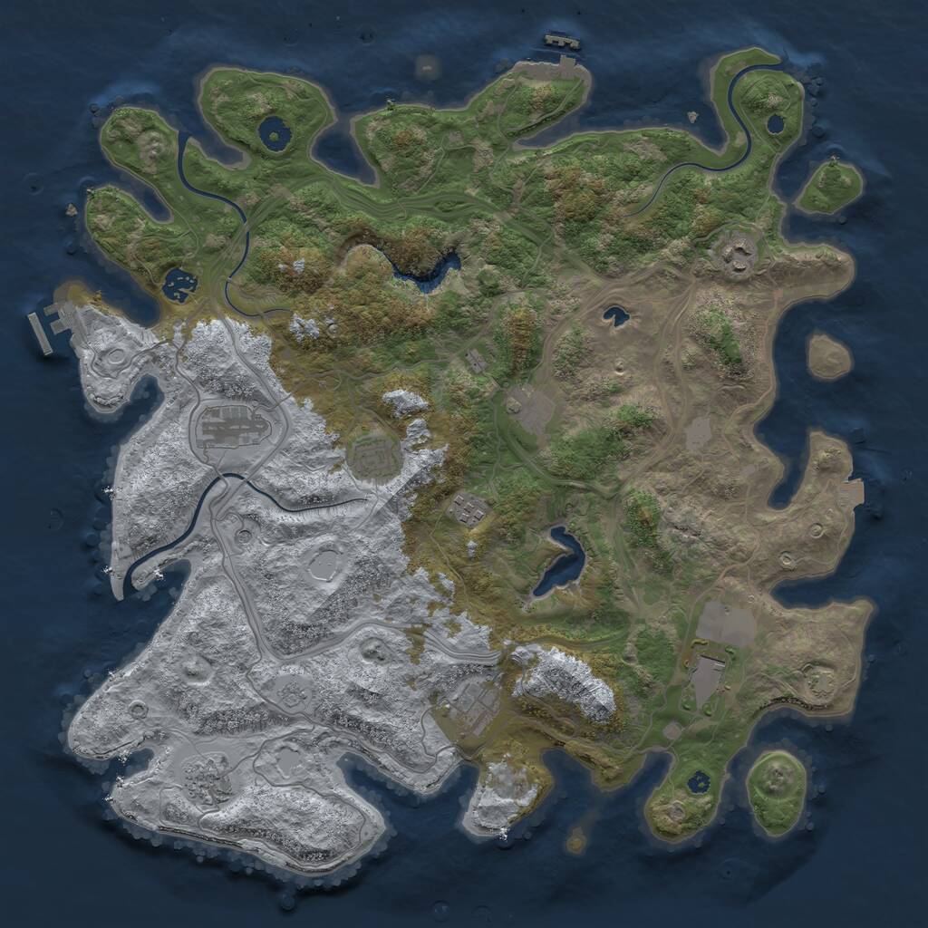 Rust Map: Procedural Map, Size: 4250, Seed: 180102024, 15 Monuments