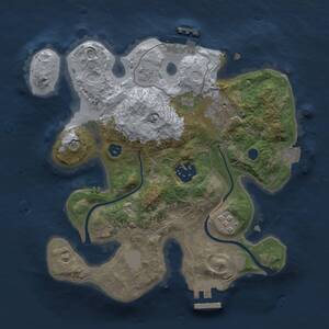 Thumbnail Rust Map: Procedural Map, Size: 2500, Seed: 654987, 7 Monuments