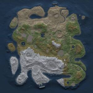 Thumbnail Rust Map: Procedural Map, Size: 3500, Seed: 1017824800, 14 Monuments