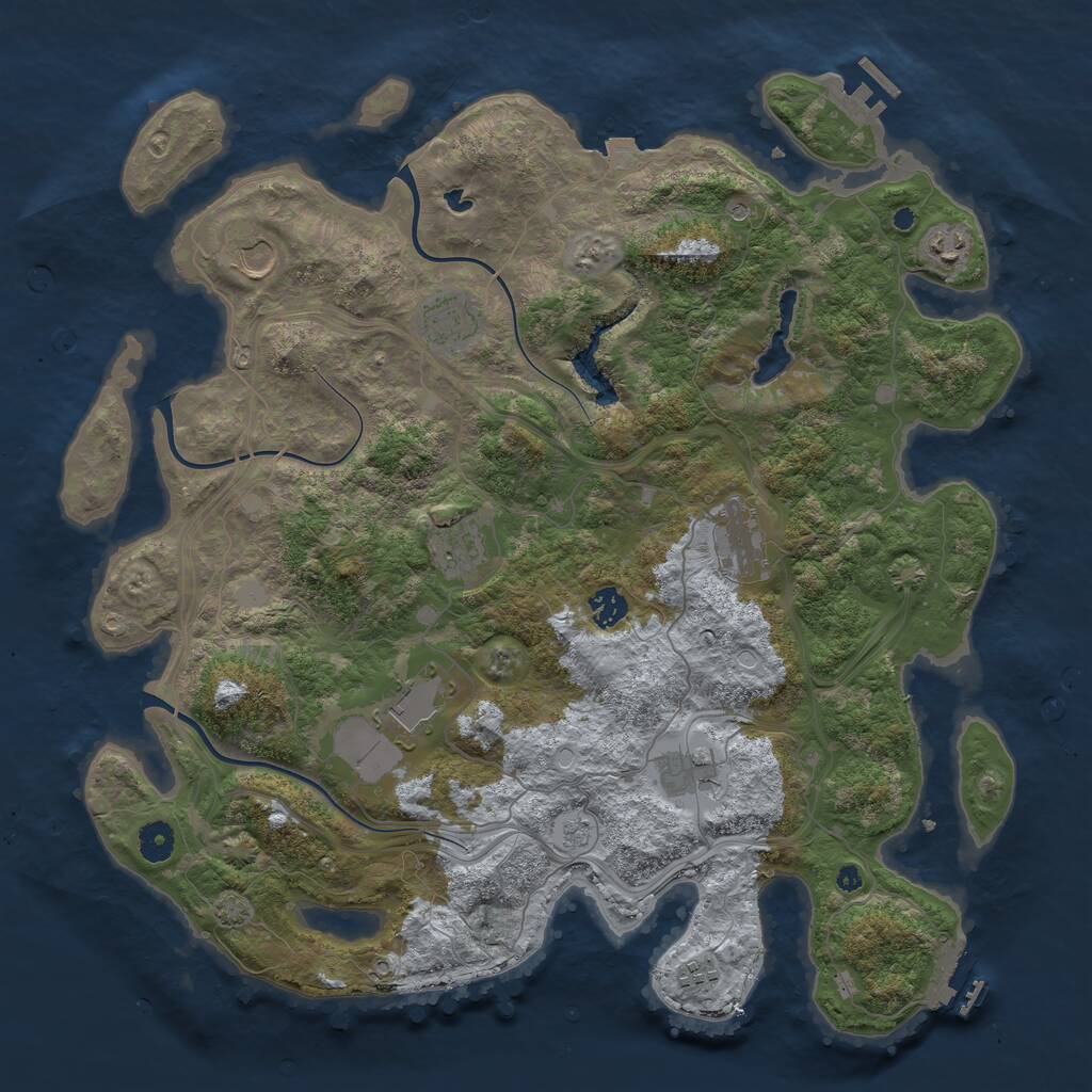 Rust Map: Procedural Map, Size: 4250, Seed: 658772150, 15 Monuments