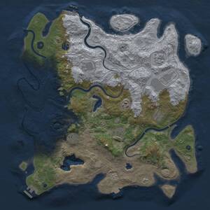 Thumbnail Rust Map: Procedural Map, Size: 4250, Seed: 710163843, 15 Monuments