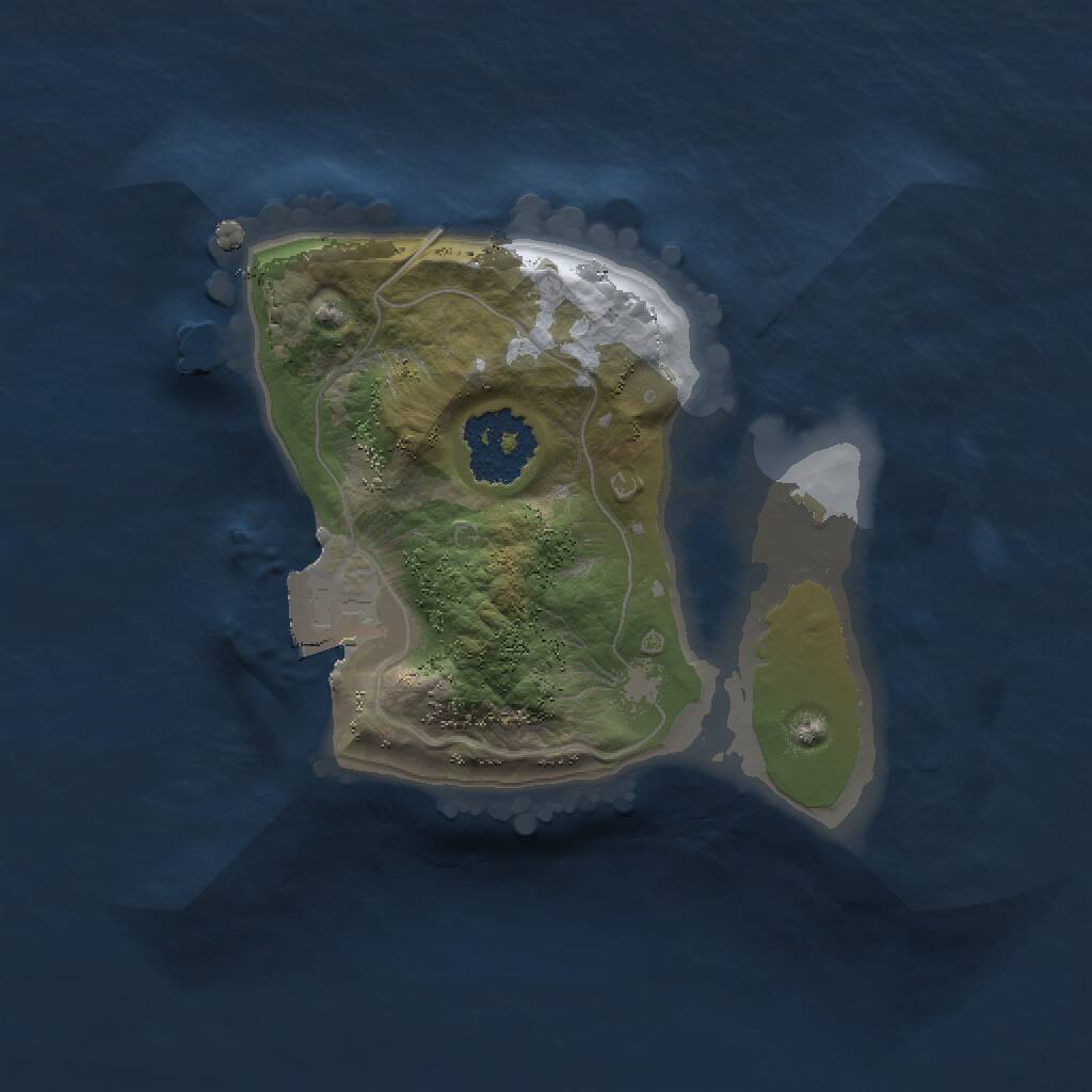 Rust Map: Procedural Map, Size: 1500, Seed: 1063651351, 1 Monuments