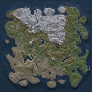 Thumbnail Rust Map: Procedural Map, Size: 4550, Seed: 37168537, 16 Monuments