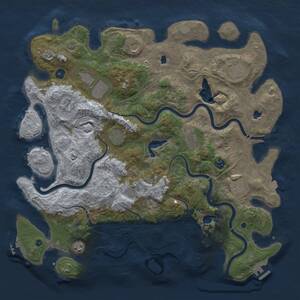 Thumbnail Rust Map: Procedural Map, Size: 4500, Seed: 1212994408, 17 Monuments
