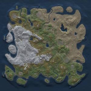 Thumbnail Rust Map: Procedural Map, Size: 4500, Seed: 1212994408, 17 Monuments