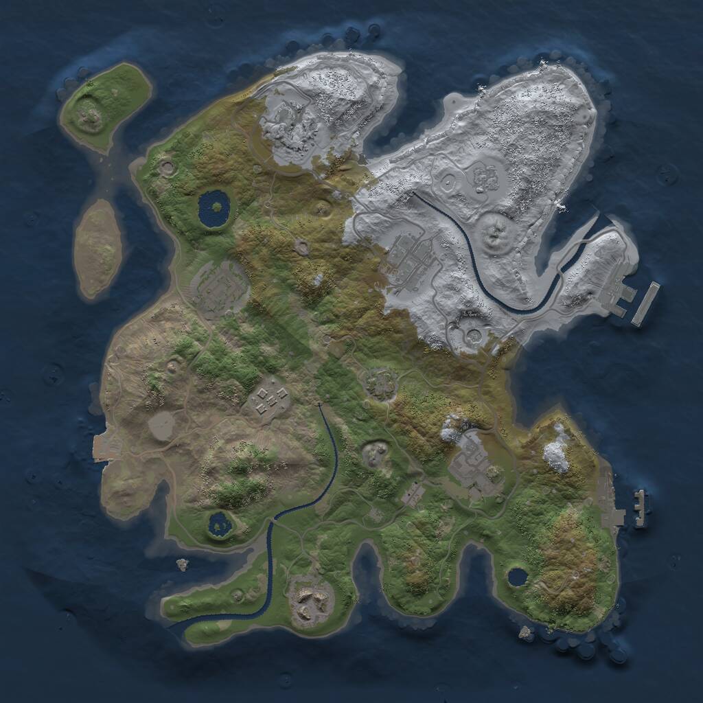 Rust Map: Procedural Map, Size: 3000, Seed: 1667820138, 12 Monuments