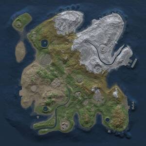 Thumbnail Rust Map: Procedural Map, Size: 3000, Seed: 1667820138, 12 Monuments