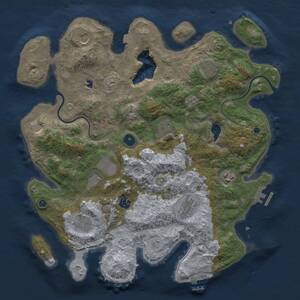 Thumbnail Rust Map: Procedural Map, Size: 4000, Seed: 8101, 15 Monuments