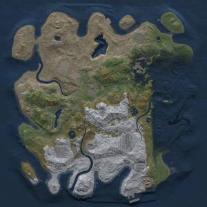 Thumbnail Rust Map: Procedural Map, Size: 4000, Seed: 8101, 15 Monuments