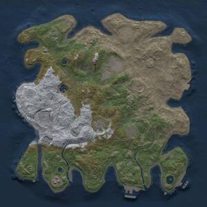 Thumbnail Rust Map: Procedural Map, Size: 3900, Seed: 753243355, 16 Monuments