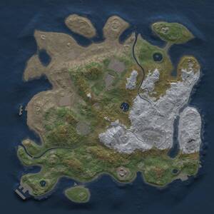 Thumbnail Rust Map: Procedural Map, Size: 3500, Seed: 171509687, 13 Monuments