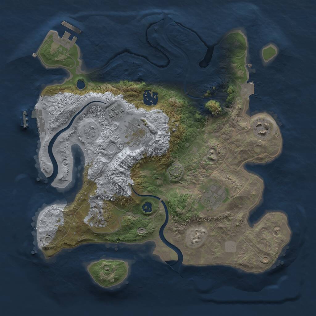 Rust Map: Procedural Map, Size: 3000, Seed: 78611, 11 Monuments