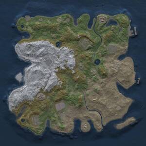 Thumbnail Rust Map: Procedural Map, Size: 3800, Seed: 1551172288, 15 Monuments