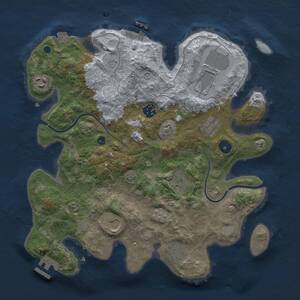 Thumbnail Rust Map: Procedural Map, Size: 3500, Seed: 489910847, 14 Monuments