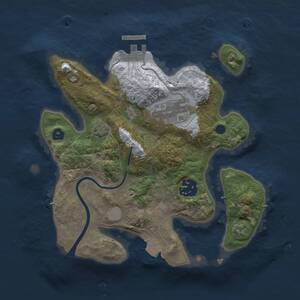 Thumbnail Rust Map: Procedural Map, Size: 2500, Seed: 1970562576, 5 Monuments