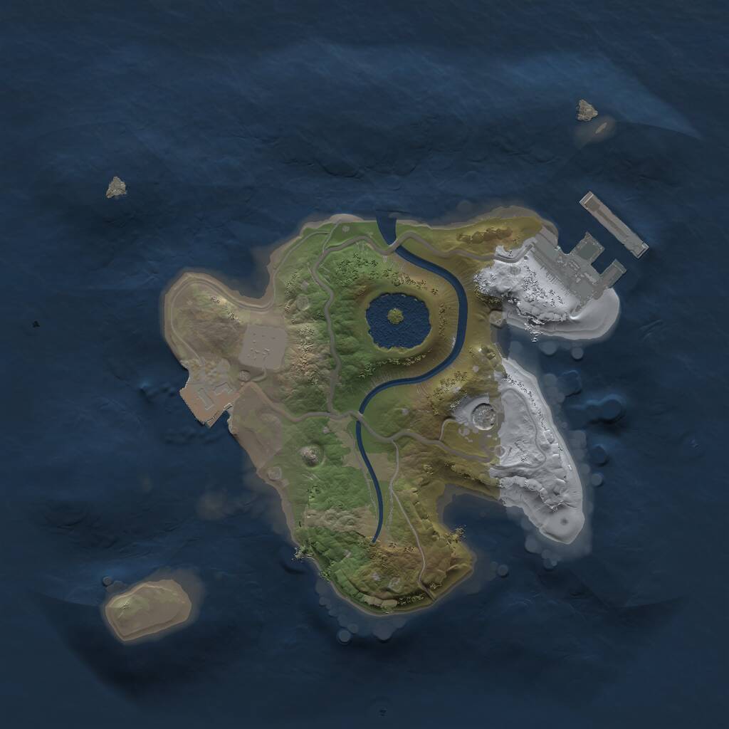 Rust Map: Procedural Map, Size: 1800, Seed: 256294827, 3 Monuments