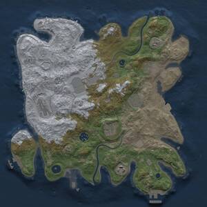 Thumbnail Rust Map: Procedural Map, Size: 3500, Seed: 202410201, 13 Monuments