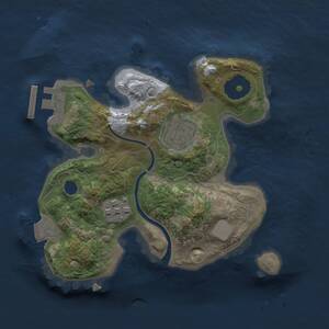 Thumbnail Rust Map: Procedural Map, Size: 2000, Seed: 322253082, 4 Monuments