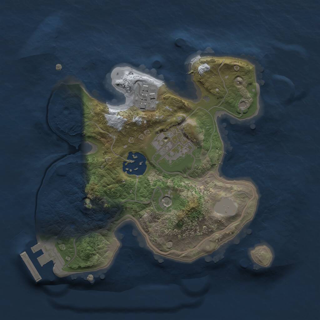 Rust Map: Procedural Map, Size: 2000, Seed: 322253082, 6 Monuments