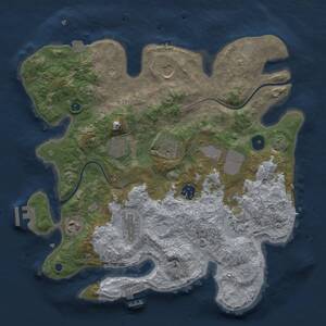 Thumbnail Rust Map: Procedural Map, Size: 3500, Seed: 897910061, 14 Monuments