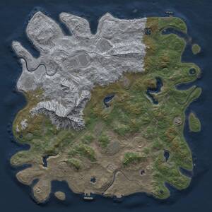 Thumbnail Rust Map: Procedural Map, Size: 5000, Seed: 440081111, 16 Monuments