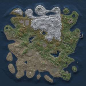 Thumbnail Rust Map: Procedural Map, Size: 4000, Seed: 1491413558, 14 Monuments