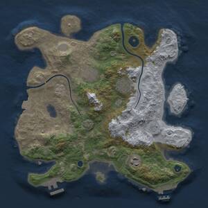 Thumbnail Rust Map: Procedural Map, Size: 3000, Seed: 1892748851, 10 Monuments