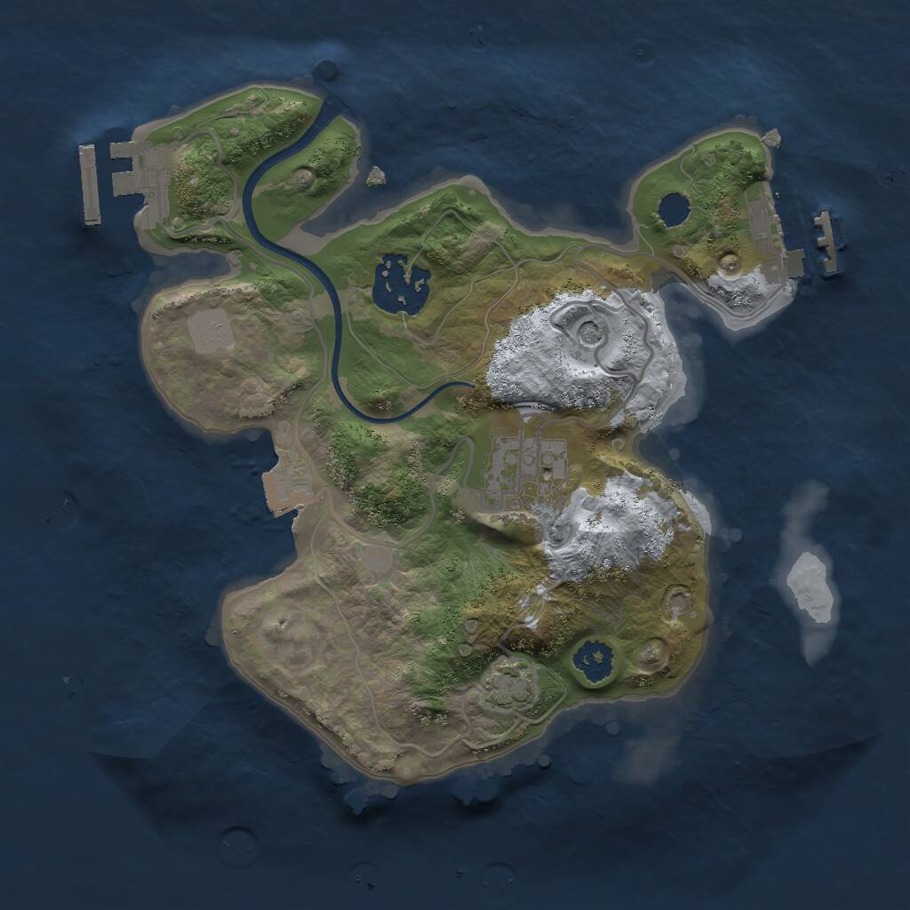 Rust Map: Procedural Map, Size: 2300, Seed: 192291563, 7 Monuments