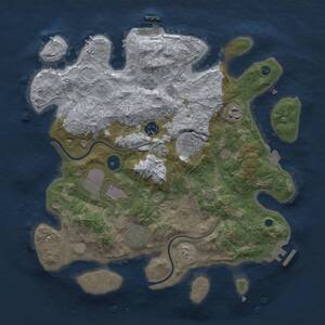 Thumbnail Rust Map: Procedural Map, Size: 3500, Seed: 566731, 12 Monuments