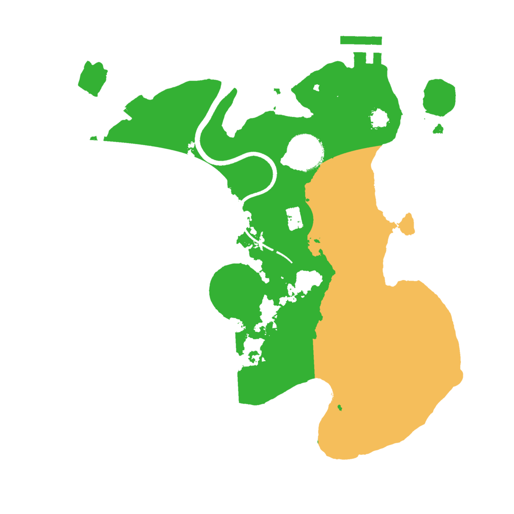 Biome Rust Map: Procedural Map, Size: 2500, Seed: 123564