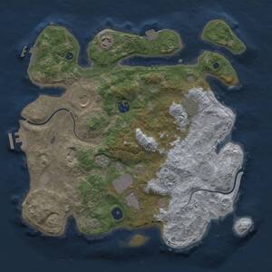 Thumbnail Rust Map: Procedural Map, Size: 3500, Seed: 299001859, 13 Monuments