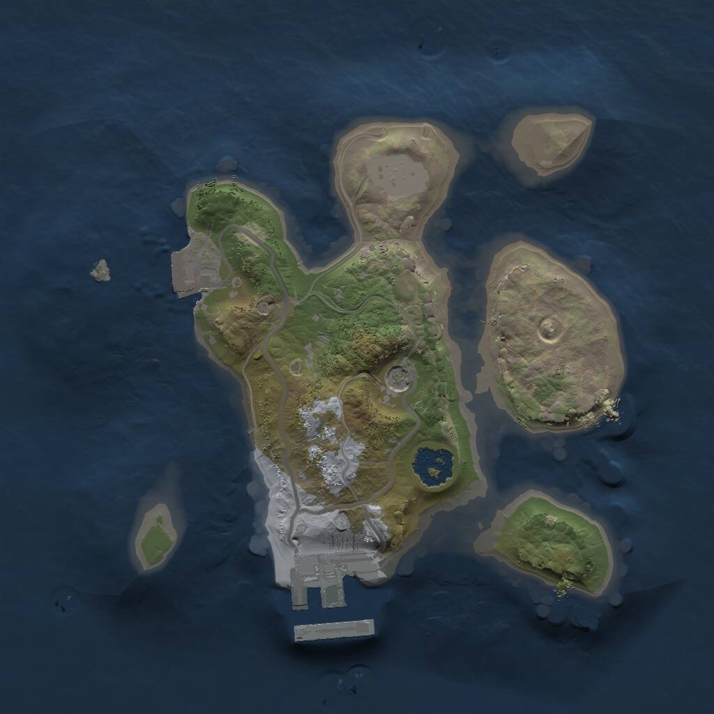 Rust Map: Procedural Map, Size: 1800, Seed: 199991, 3 Monuments