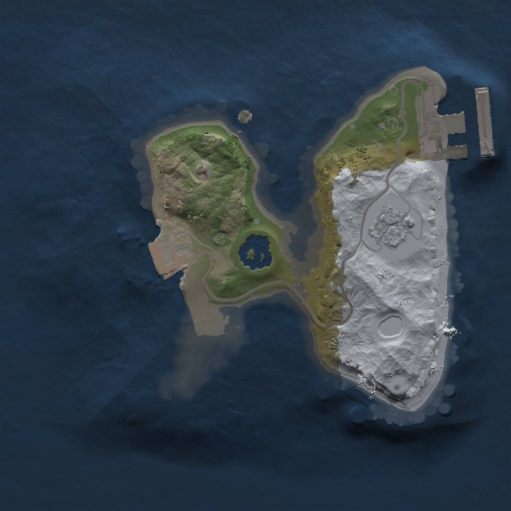 Rust Map: Procedural Map, Size: 1500, Seed: 611873503, 3 Monuments