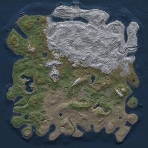 Thumbnail Rust Map: Procedural Map, Size: 5000, Seed: 12464782, 17 Monuments