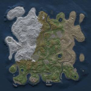 Thumbnail Rust Map: Procedural Map, Size: 3500, Seed: 1332763289, 12 Monuments