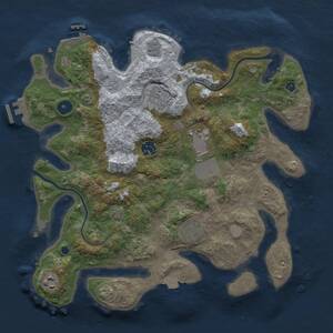 Thumbnail Rust Map: Procedural Map, Size: 3500, Seed: 2129737146, 11 Monuments