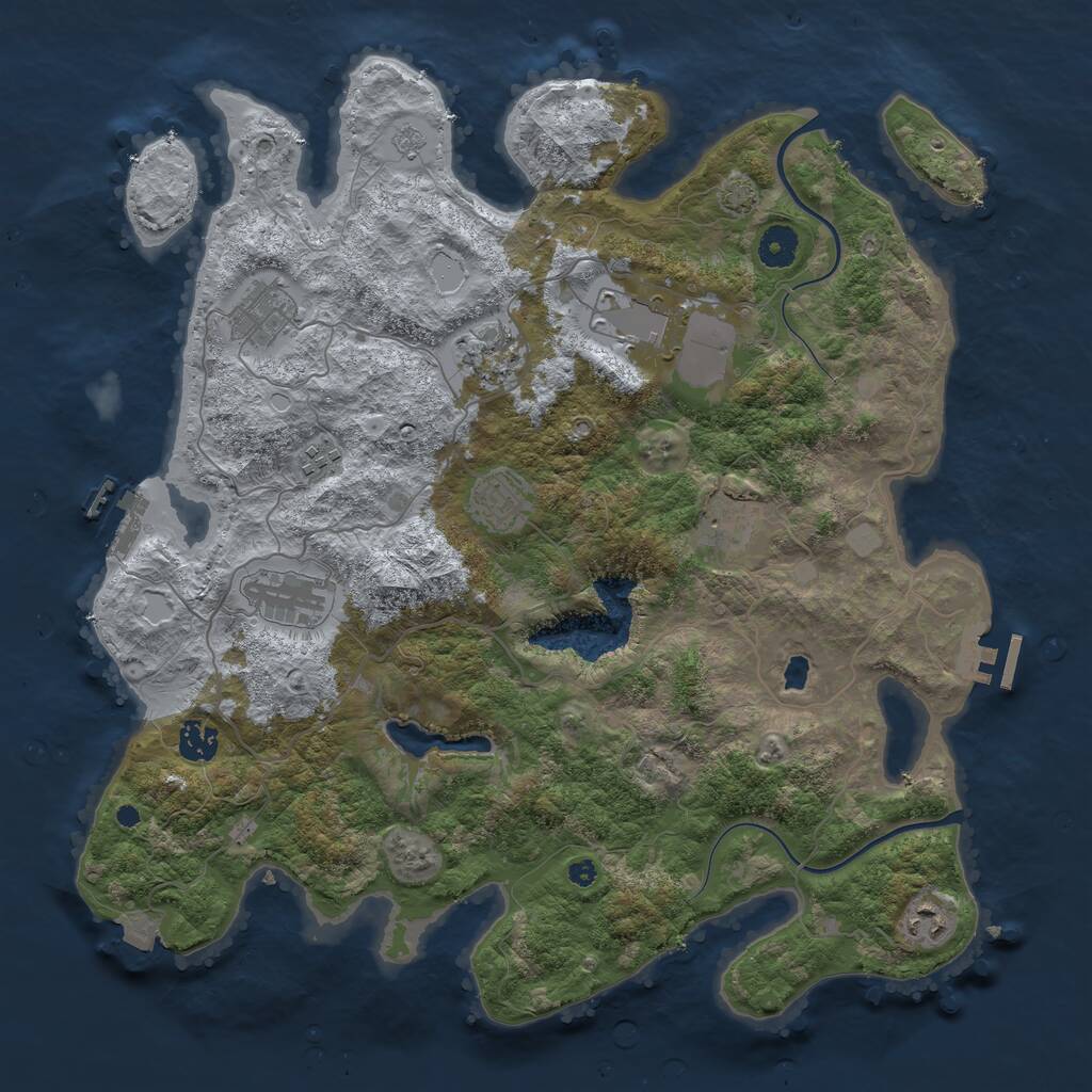 Rust Map: Procedural Map, Size: 4000, Seed: 12514179, 14 Monuments