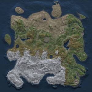 Thumbnail Rust Map: Procedural Map, Size: 4007, Seed: 2147483647, 14 Monuments