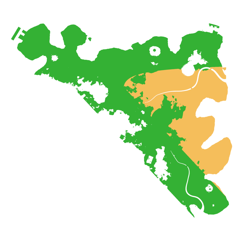 Biome Rust Map: Procedural Map, Size: 3500, Seed: 13536