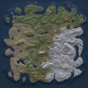 Thumbnail Rust Map: Procedural Map, Size: 4500, Seed: 538428075, 16 Monuments