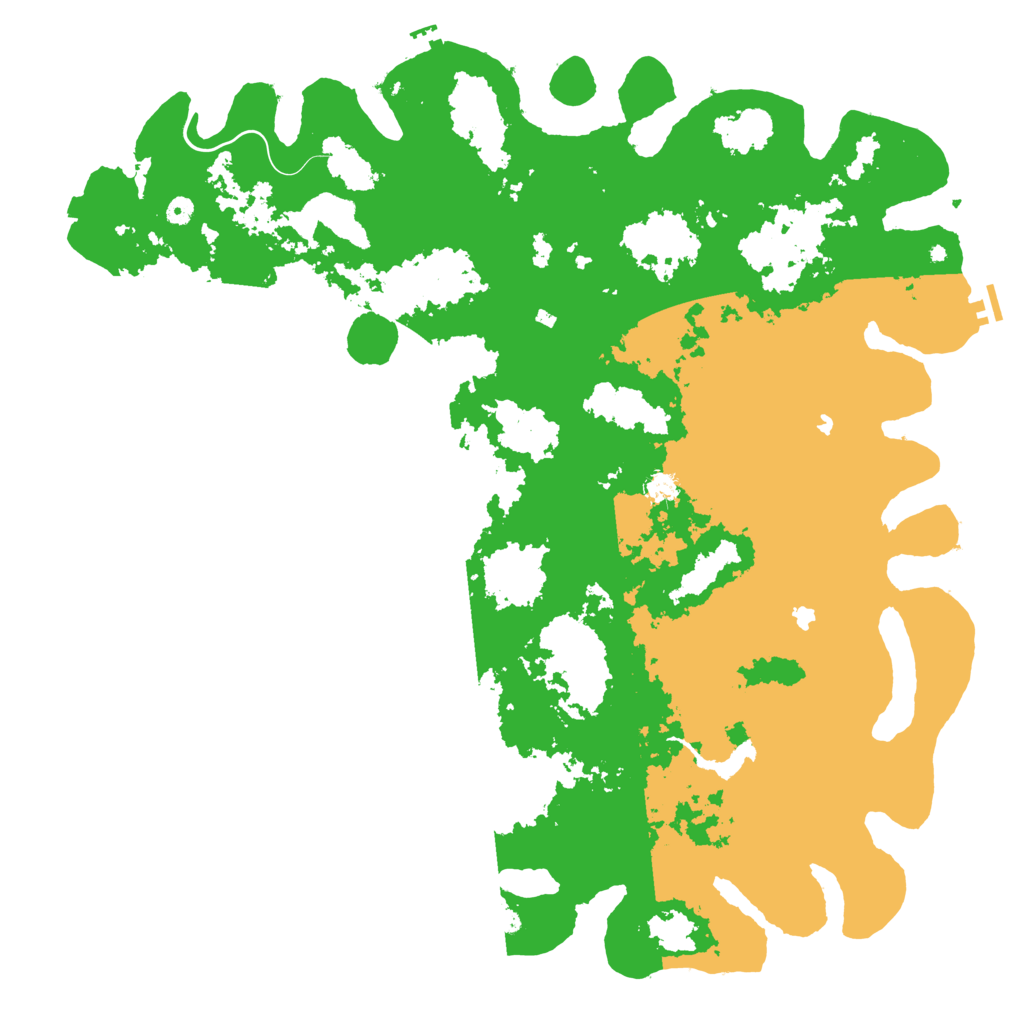 Biome Rust Map: Procedural Map, Size: 5555, Seed: 1352809268