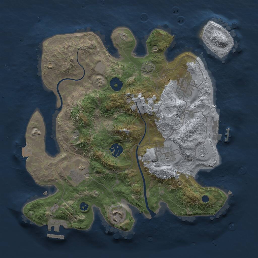 Rust Map: Procedural Map, Size: 3000, Seed: 2024102112, 11 Monuments