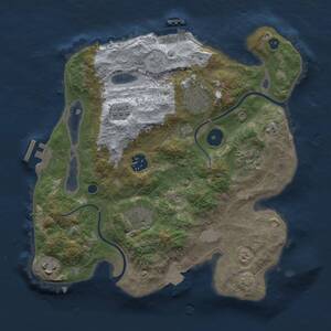 Thumbnail Rust Map: Procedural Map, Size: 3000, Seed: 4346, 12 Monuments