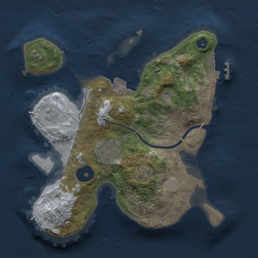 Rust Map: Procedural Map, Size: 2300, Seed: 298312, 5 Monuments