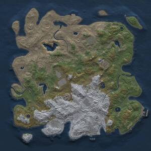 Thumbnail Rust Map: Procedural Map, Size: 4500, Seed: 196158023, 16 Monuments