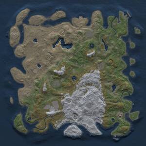 Thumbnail Rust Map: Procedural Map, Size: 4500, Seed: 465914170, 15 Monuments