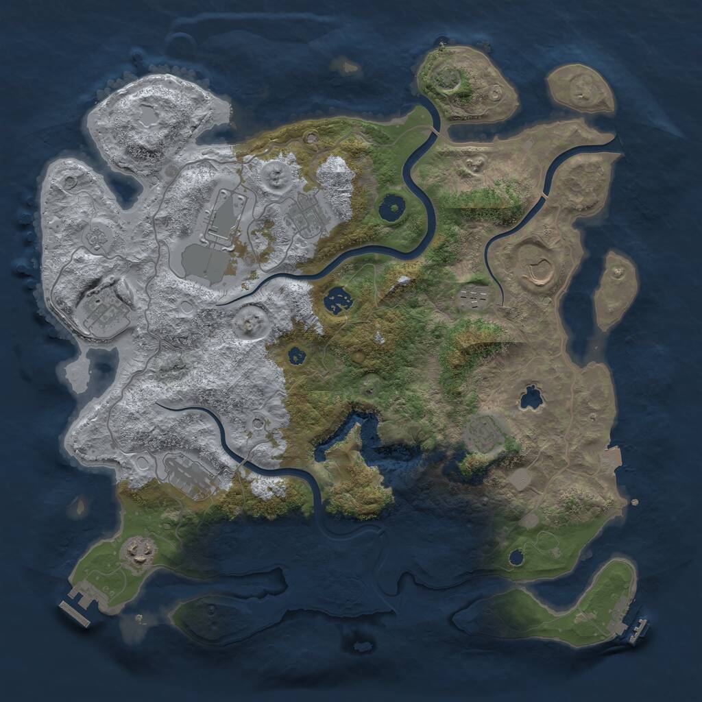 Rust Map: Procedural Map, Size: 4000, Seed: 139712698, 17 Monuments