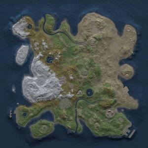 Thumbnail Rust Map: Procedural Map, Size: 3100, Seed: 820288398, 11 Monuments