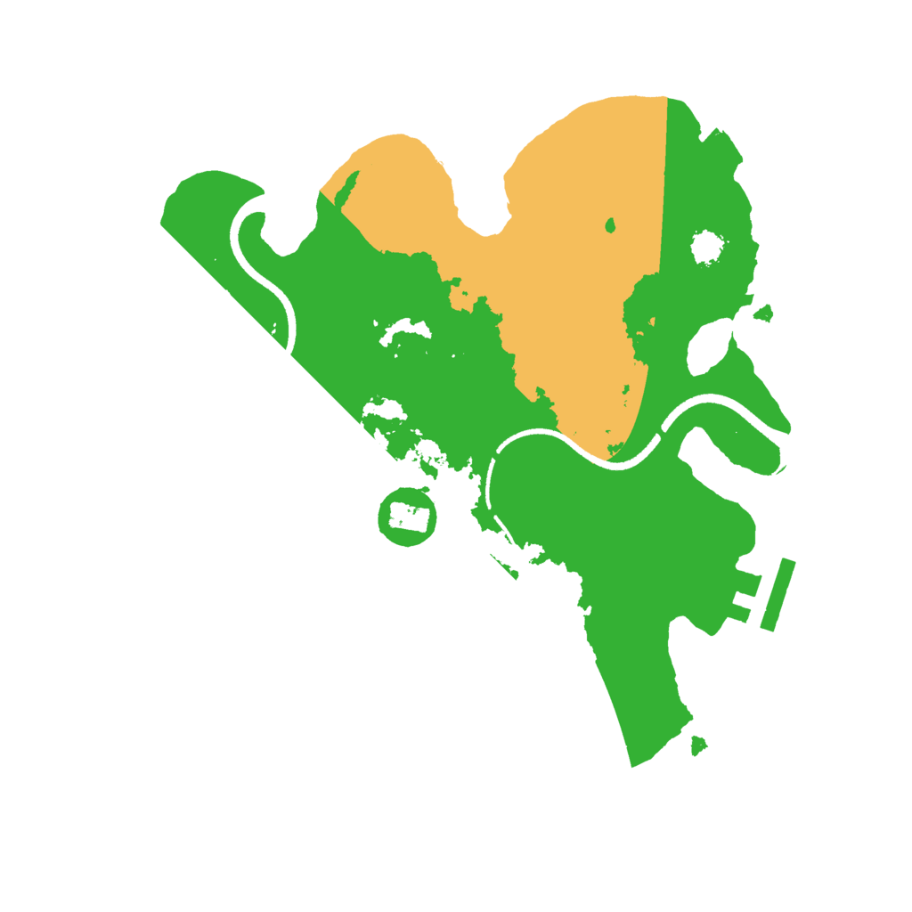 Biome Rust Map: Procedural Map, Size: 2500, Seed: 8899