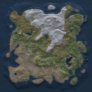 Thumbnail Rust Map: Procedural Map, Size: 4000, Seed: 360449556, 14 Monuments